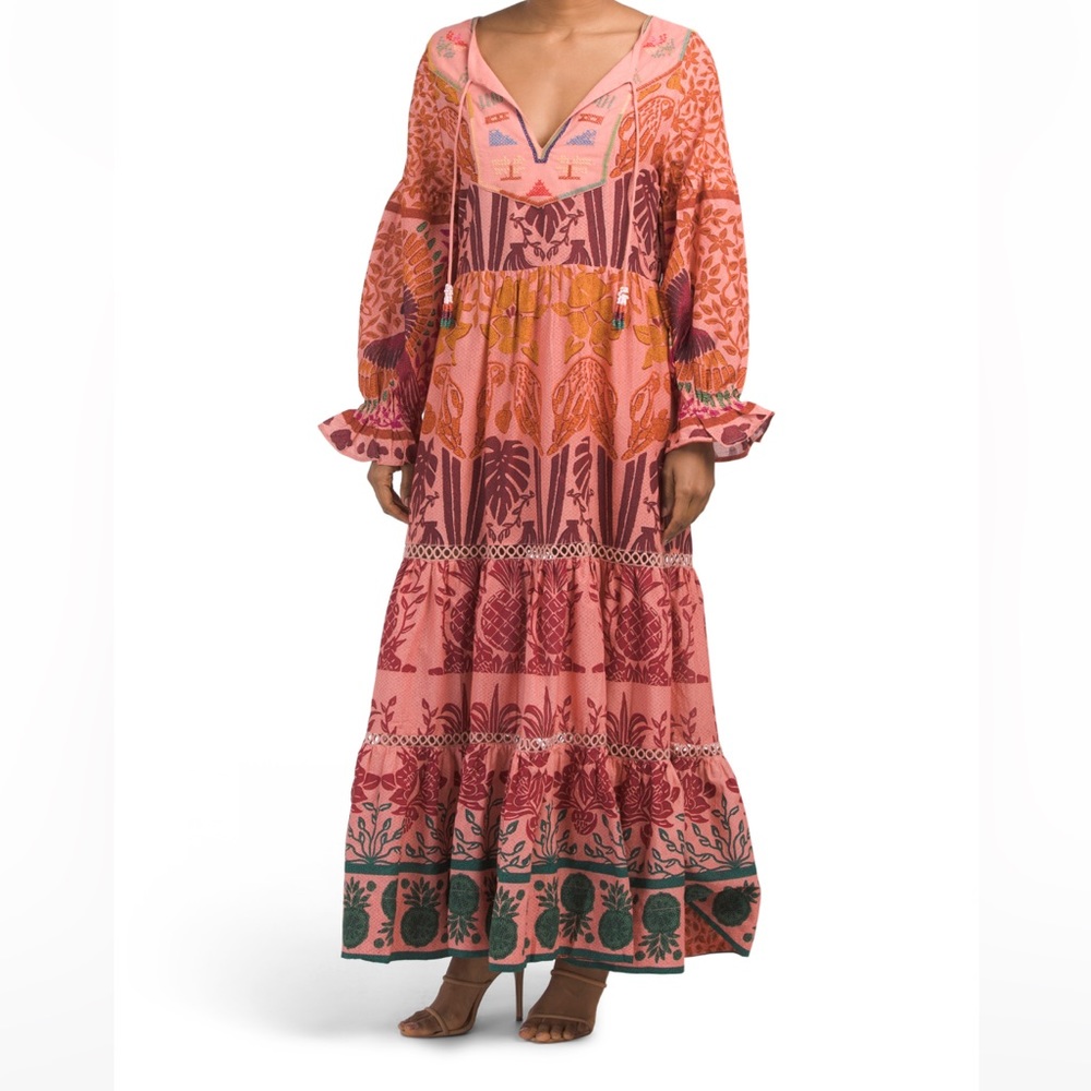 Farm Rio Ainika Macaws maxi dress NWT